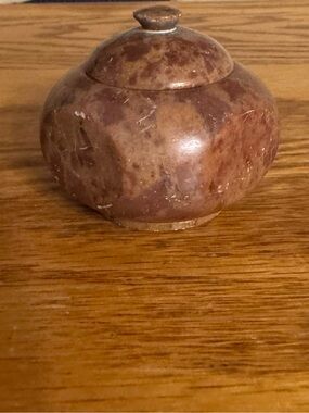 Vintage Small Lidded Marble Trinket Box